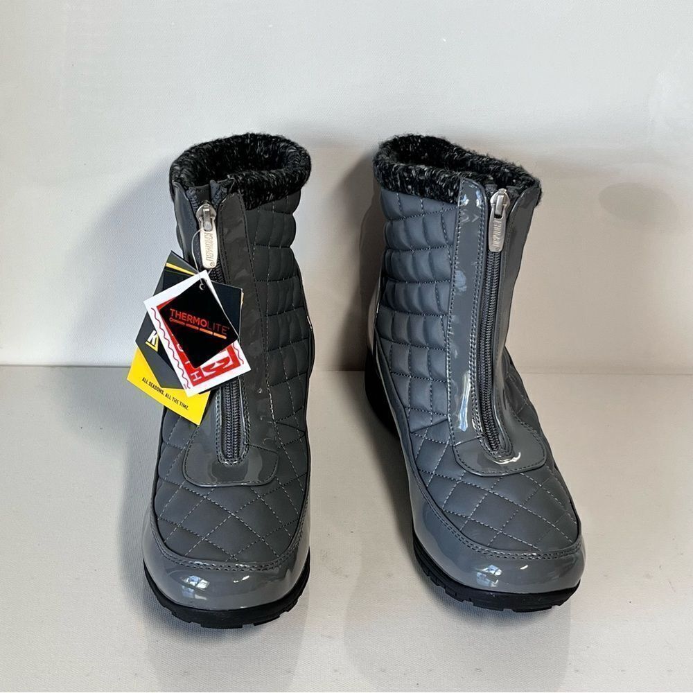 Khombu Megan Waterproof Front-Zip Winter Boots - Picture 2 of 6